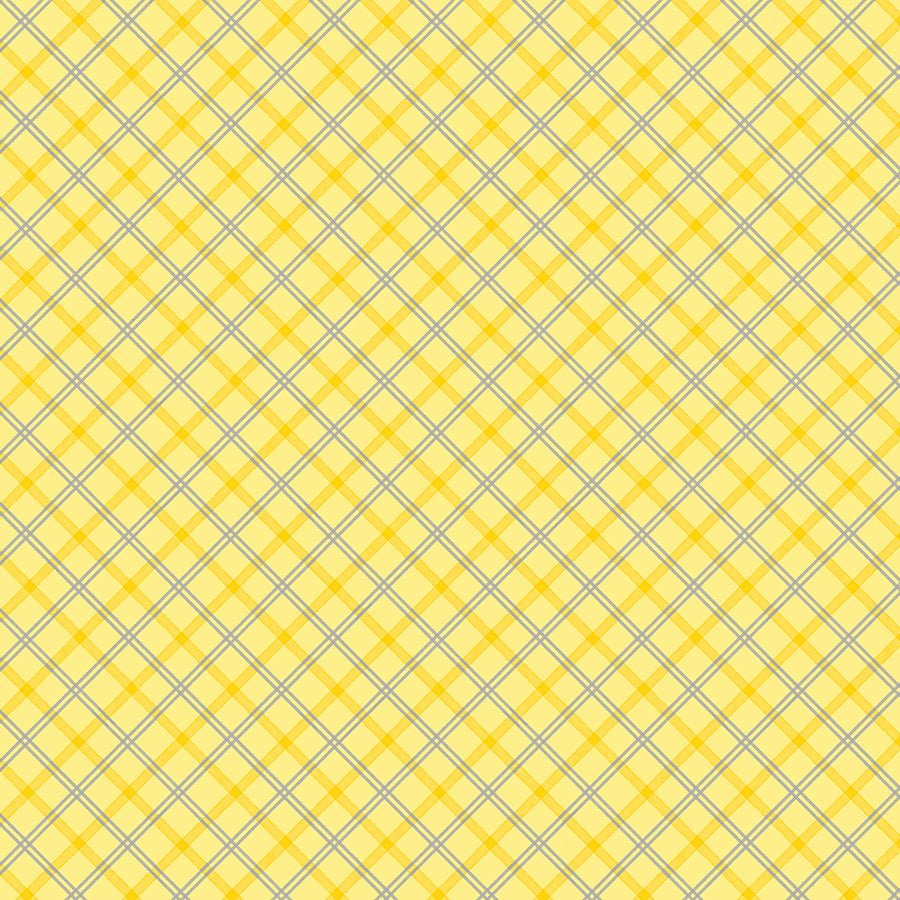 Buzzin' Blooms Plaid Yellow - Wilmington Prints from Fort Worth Fabric Studio