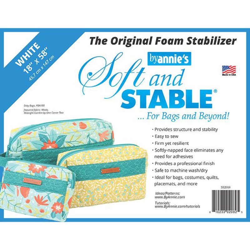 By Annie's Soft and Stable Original Foam Stabilizer 18" X 58" White - ByAnnie from Fort Worth Fabric Studio