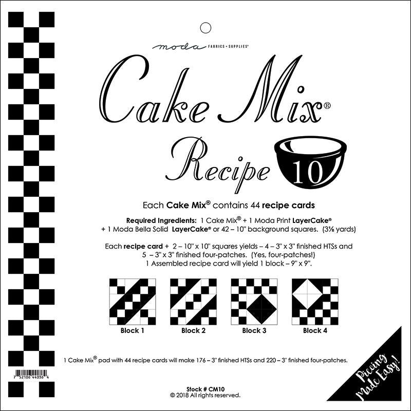 Cake Mix Recipe 10 Pattern Pad from Moda Fabrics - Moda from Fort Worth Fabric Studio