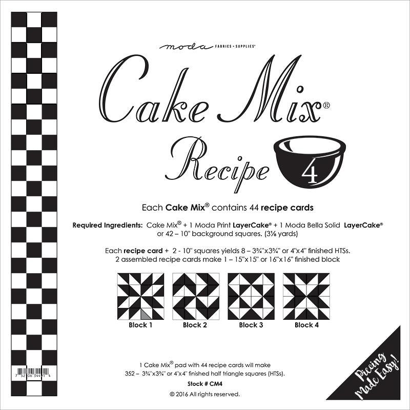 Cake Mix Recipe 4 Pattern Pad from Moda Fabrics - Moda from Fort Worth Fabric Studio