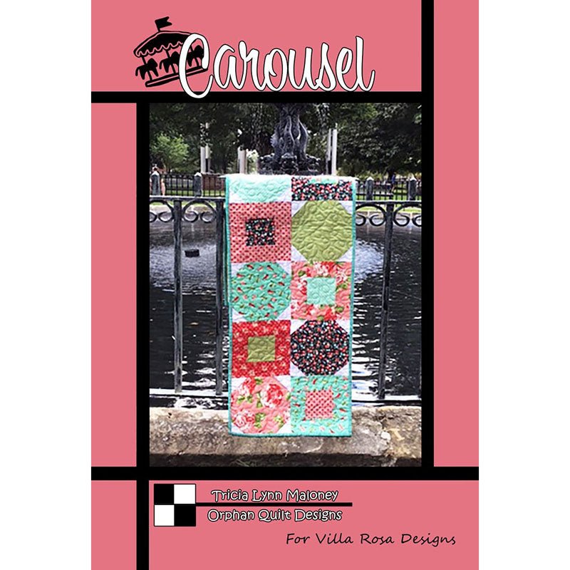 Carousel Table Runner Pattern PDF Download - Villa Rosa Designs from Fort Worth Fabric Studio