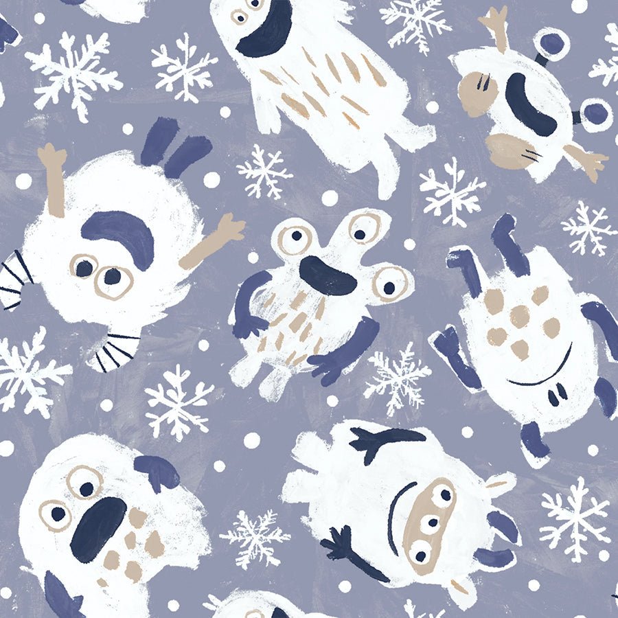 Catch Me If You Can Yeti Fun Medium Blue - 3 Wishes Fabric from Fort Worth Fabric Studio
