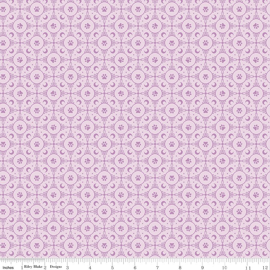 Celtic Cats Circle Paws Lilac - Riley Blake from Fort Worth Fabric Studio