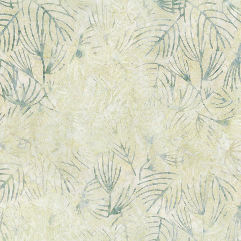 Changes in Seasons Batiks Ferns Crème - Banyan Batiks from Fort Worth Fabric Studio