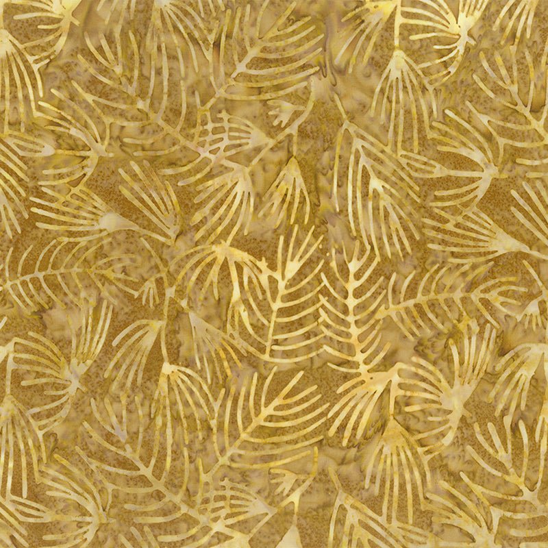 Changes in Seasons Batiks Ferns Sunglow - Banyan Batiks from Fort Worth Fabric Studio