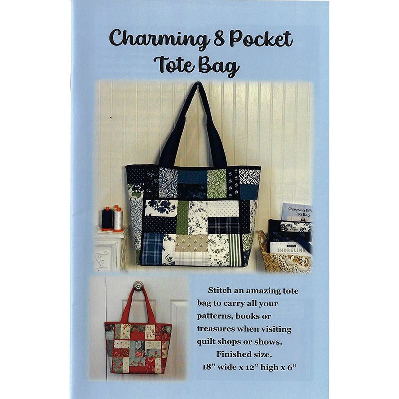Charming 8 Pocket Tote Bag Pattern by J. Minnis Designs - J. Minnis Designs from Fort Worth Fabric Studio