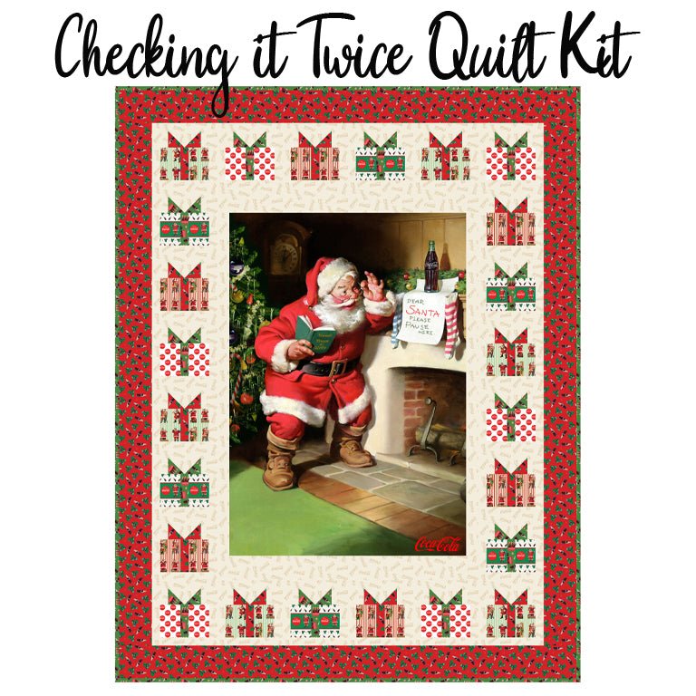 Checking it Twice Quilt Kit with Coca - Cola Christmas from Northcott - Northcott from Fort Worth Fabric Studio