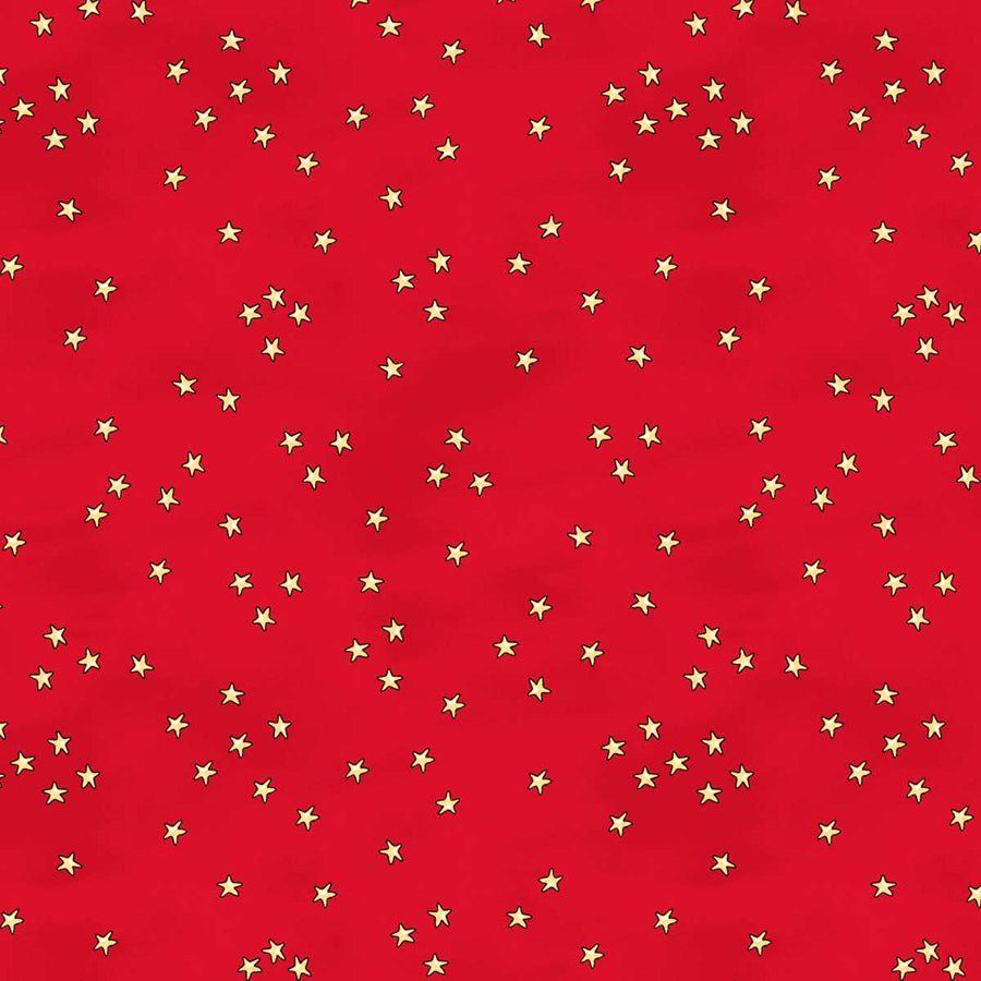Christmas at Pooh Corner Stars Red – Remnant 33″ × 44″ - Studio E from Fort Worth Fabric Studio