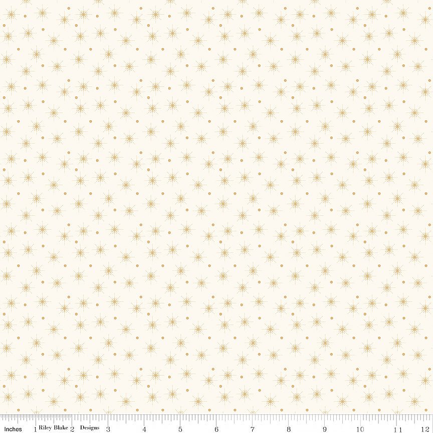 Christmas Greetings Christmas Lights Cream - Riley Blake from Fort Worth Fabric Studio