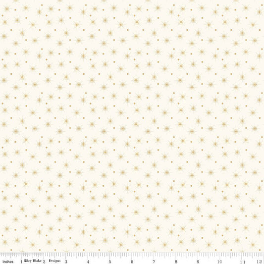 Christmas Greetings Christmas Lights Cream - Riley Blake from Fort Worth Fabric Studio