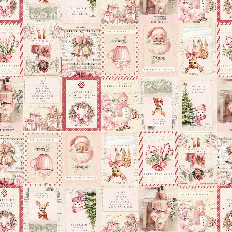 Christmas Magic Labels Ivory - Blank Quilting from Fort Worth Fabric Studio