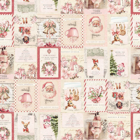 Christmas Magic Labels Ivory - Blank Quilting from Fort Worth Fabric Studio