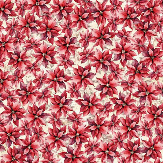 Christmas Magic Poinsettias Red - Blank Quilting from Fort Worth Fabric Studio