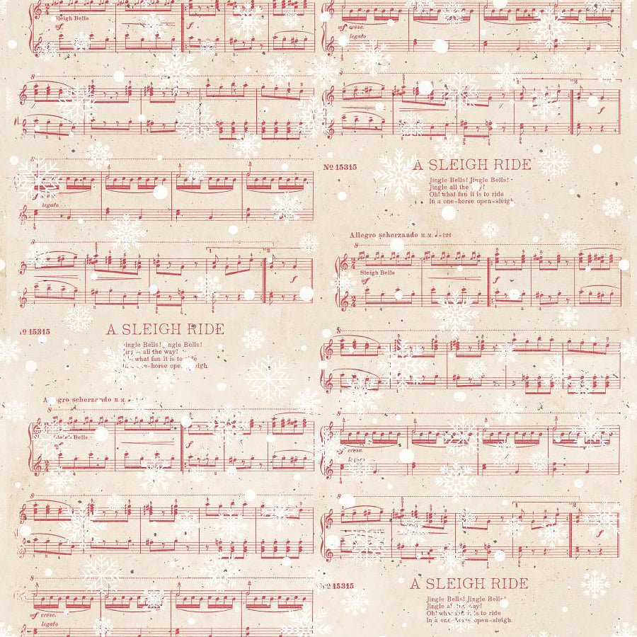 Christmas Magic Sheet Music Ivory - Blank Quilting from Fort Worth Fabric Studio