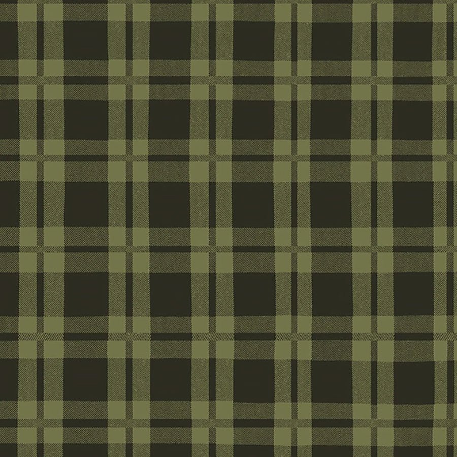 Christmas Tails Plaid Olive - Clothworks from Fort Worth Fabric Studio