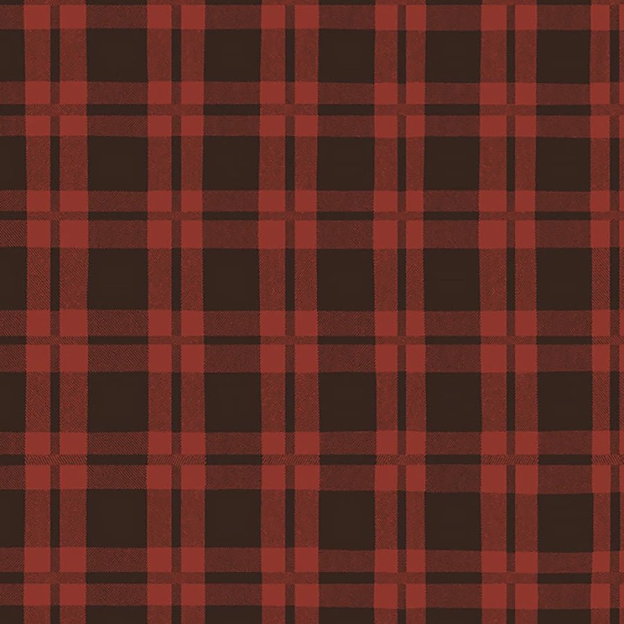 Christmas Tails Plaid Red - Clothworks from Fort Worth Fabric Studio