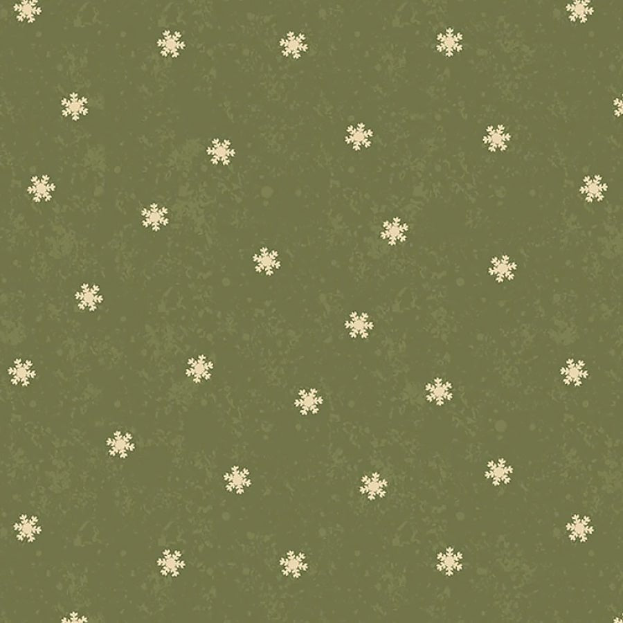 Christmas Tails Snow Dot Olive - Clothworks from Fort Worth Fabric Studio