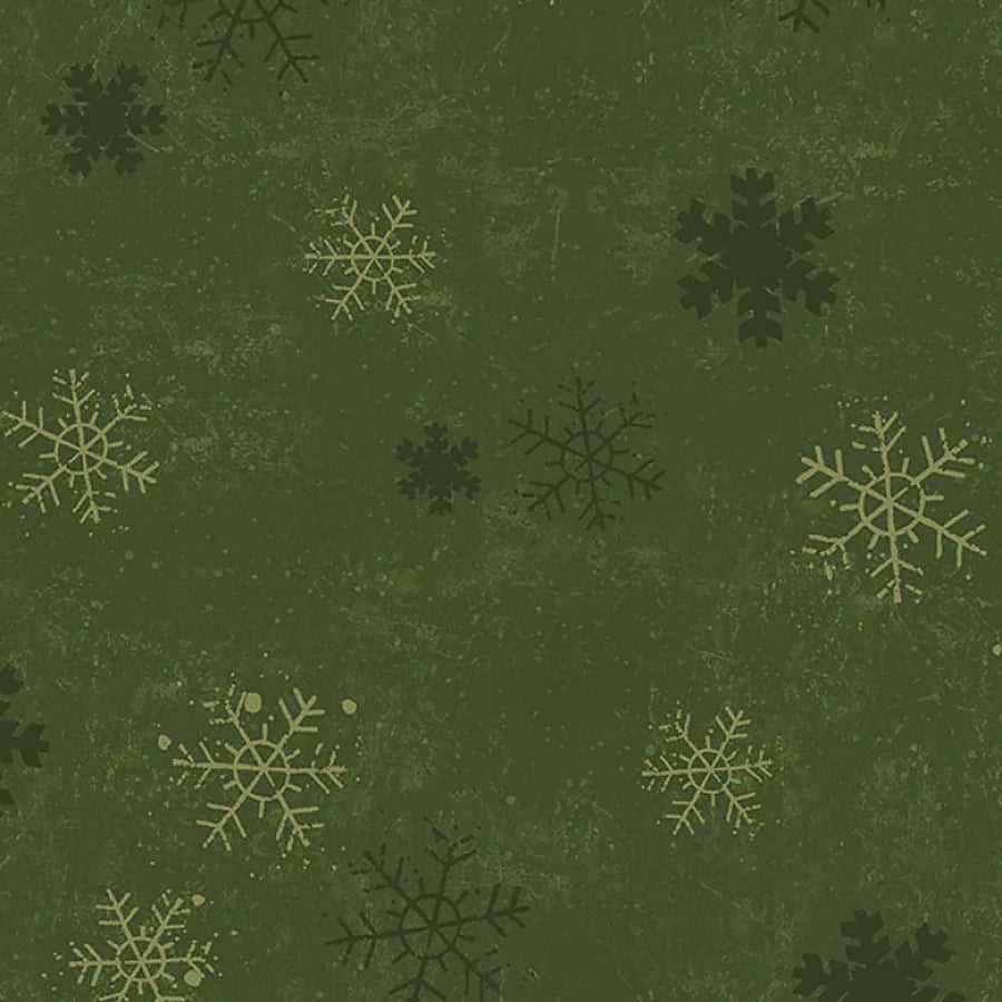Christmas Tails Snowflakes Forest - Clothworks from Fort Worth Fabric Studio