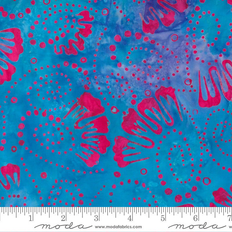 Chroma Batiks Petals & Dots Jewel - Moda from Fort Worth Fabric Studio
