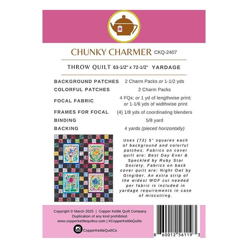 Chunky Charmer Quilt Pattern by Copper Kettle Quilts - Copper Kettle Quilts from Fort Worth Fabric Studio