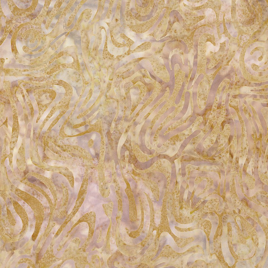 Cinnamon Twist Batiks Floating Lines Golden Yellow - Wilmington Prints from Fort Worth Fabric Studio