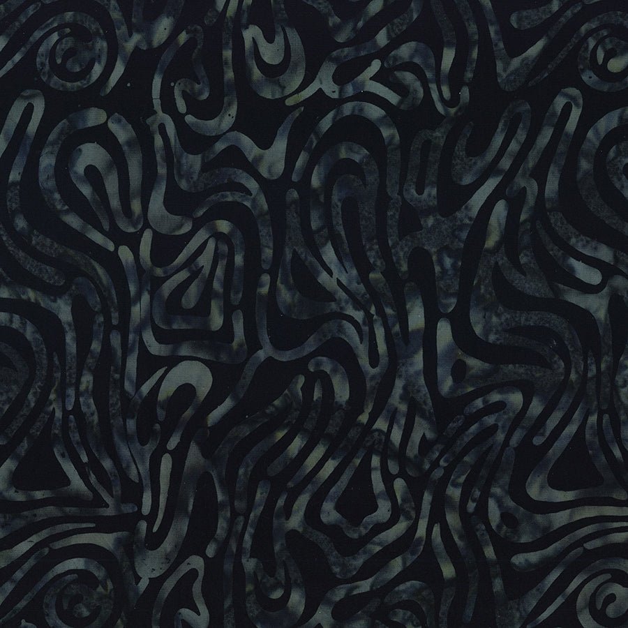 Cinnamon Twist Batiks Floating Lines Midnight Blue - Wilmington Prints from Fort Worth Fabric Studio