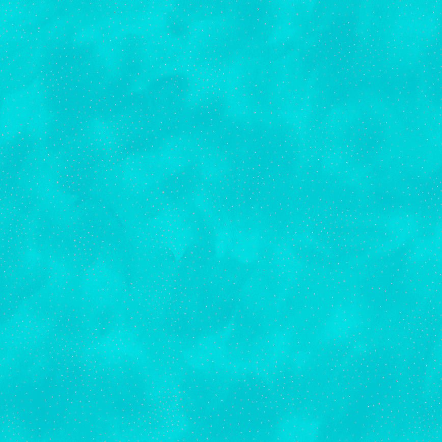Clothworks Laurel Burch Basic Dot Aqua Silver Metallic 1 Yard Cut - Clothworks from Fort Worth Fabric Studio