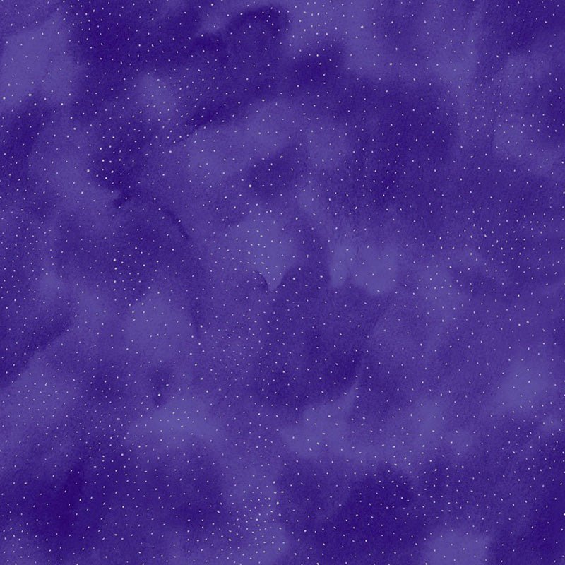 Clothworks Laurel Burch Basic Dot Dark Purple Silver Metallic 1 Yard Cut - Clothworks from Fort Worth Fabric Studio