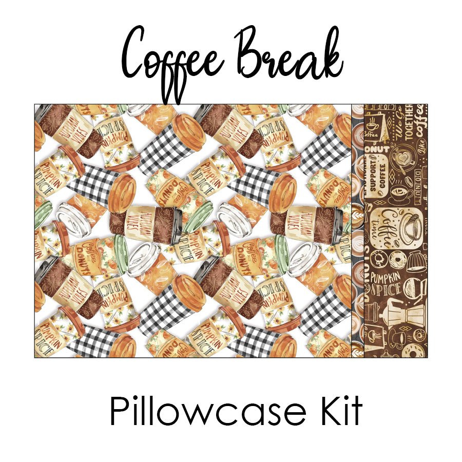 Coffee Break Pillowcase Kit from 3 Wishes Pillowcase Kit by 3 Wishes Fabric