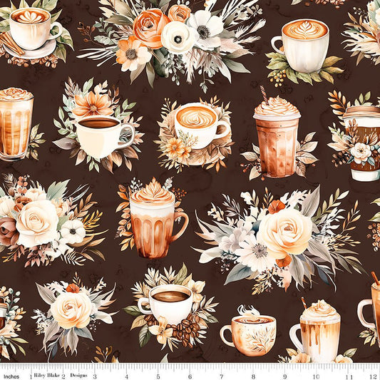 Coffee Time Main Brown - Riley Blake from Fort Worth Fabric Studio