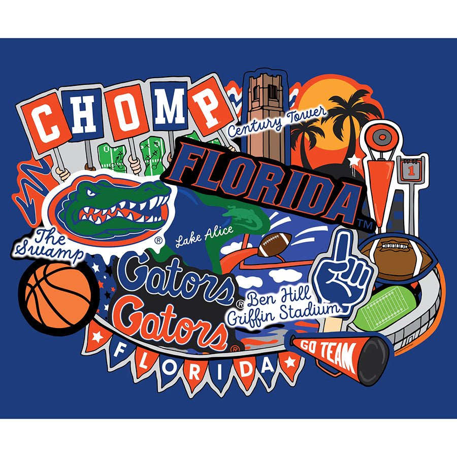 College Fabrics Florida 36" Doodle Panel - Sykel Enterprises from Fort Worth Fabric Studio