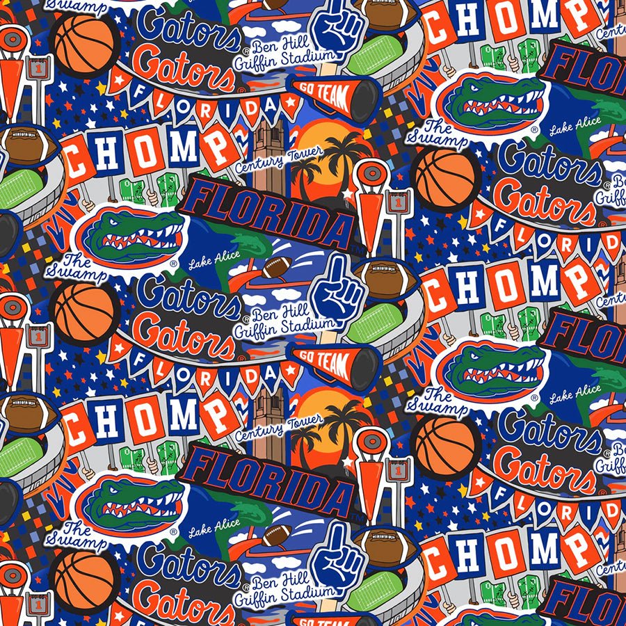 College Fabrics Florida Doodle Allover - Sykel Enterprises from Fort Worth Fabric Studio
