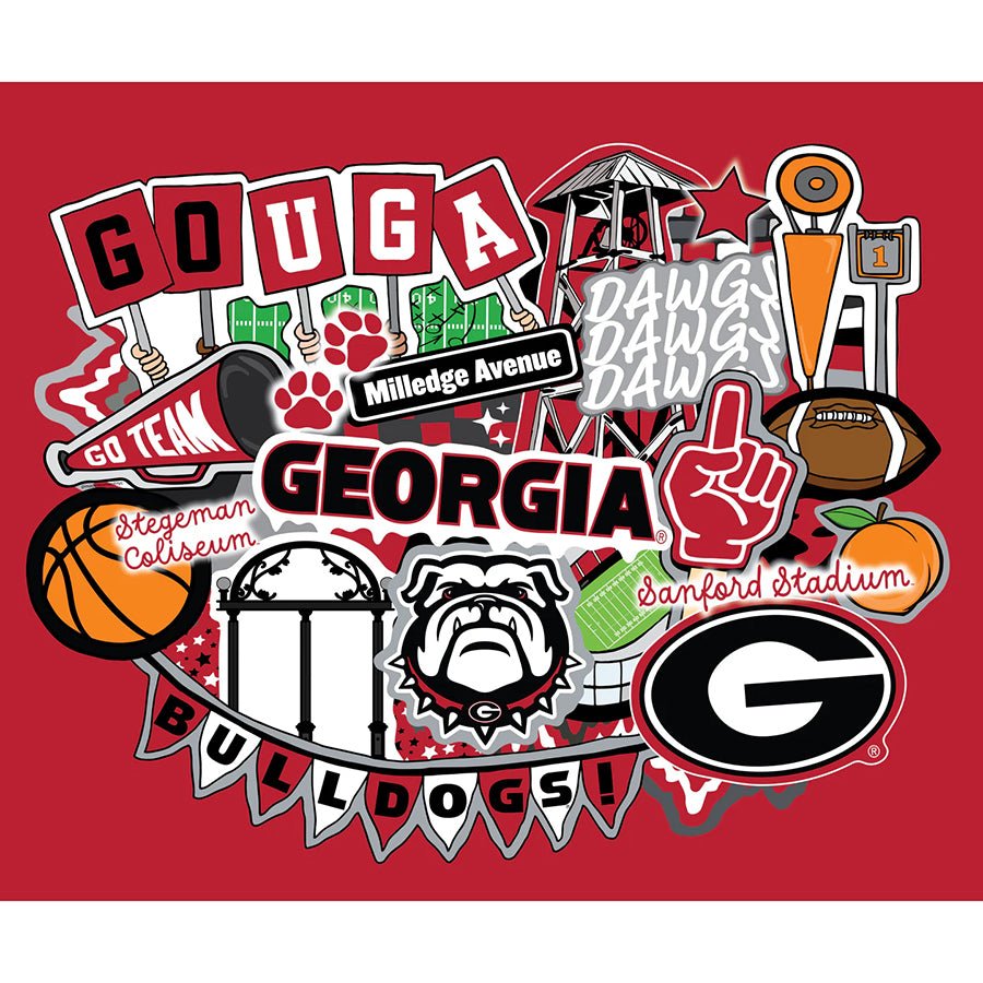 College Fabrics Georgia 36" Doodle Panel - Sykel Enterprises from Fort Worth Fabric Studio