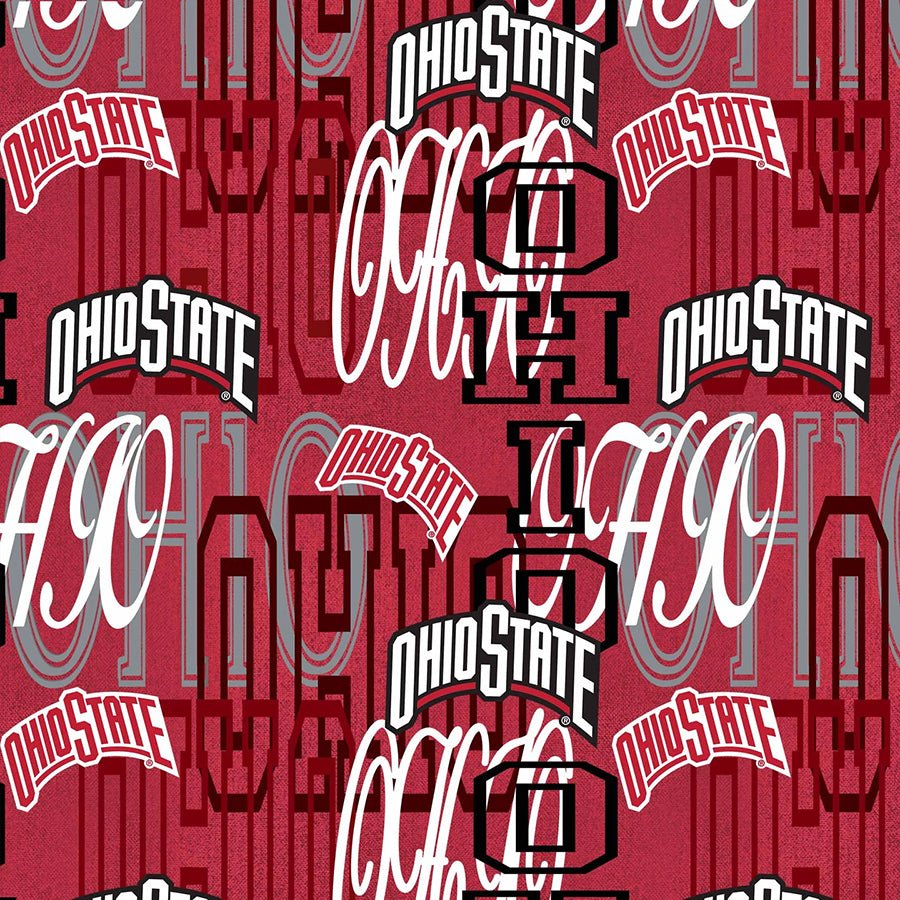 College Fabrics Ohio State Letters - Sykel Enterprises from Fort Worth Fabric Studio