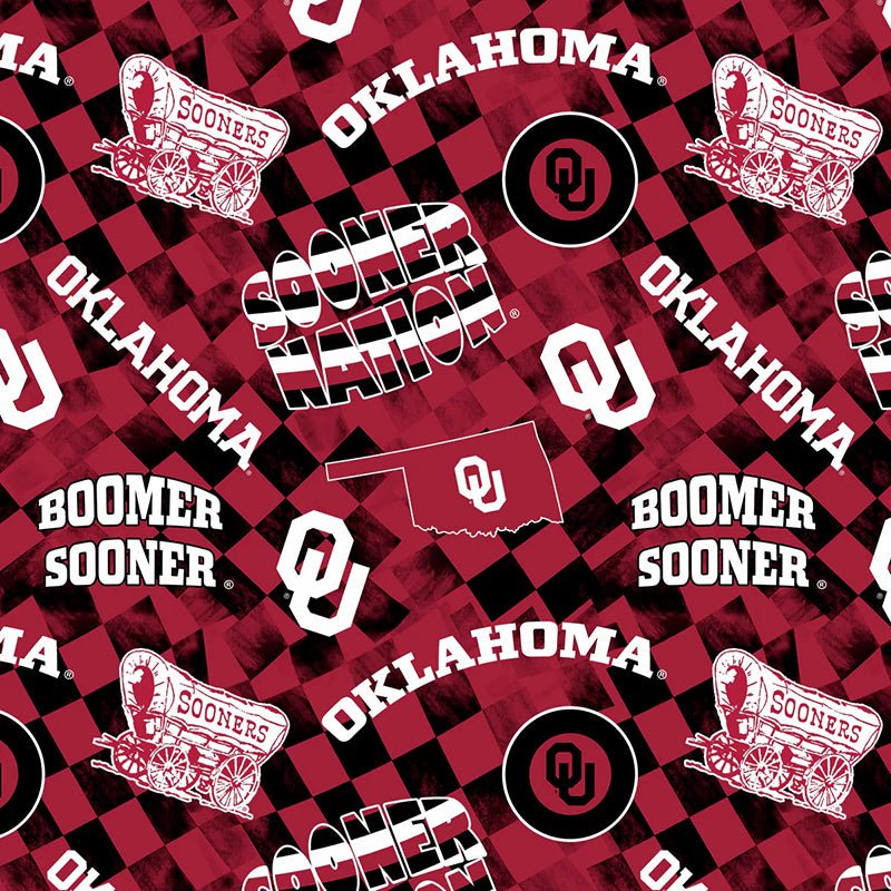 College Fabrics Oklahoma Check Allover - Sykel Enterprises from Fort Worth Fabric Studio