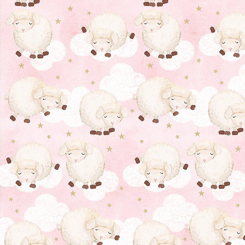 Comfy Flannel Lambs Pink - A.E. Nathan from Fort Worth Fabric Studio
