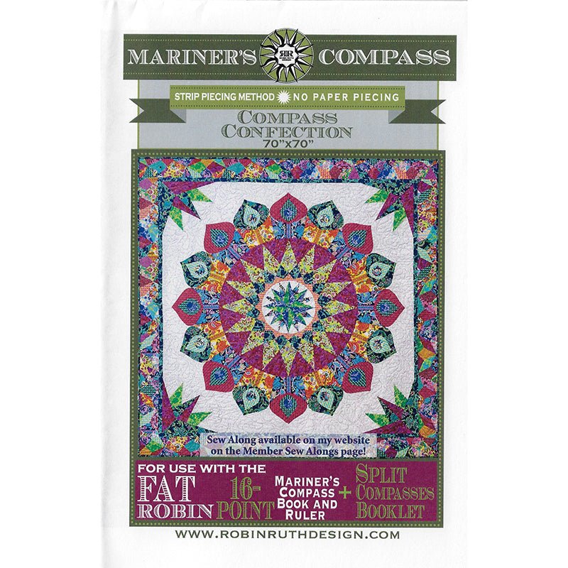 Compass Confection Quilt Pattern by Robin Ruth Design - Robin Ruth Design from Fort Worth Fabric Studio