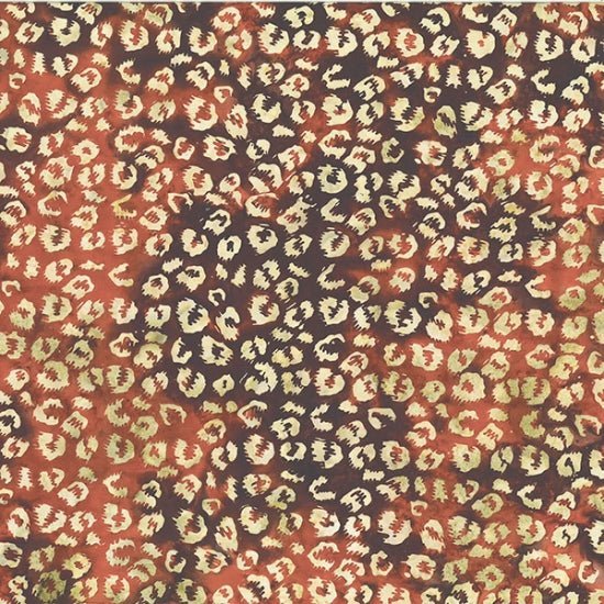 Congo Bay Batiks Cheetah Pecan – Remnant 35" × 44" - Hoffman from Fort Worth Fabric Studio