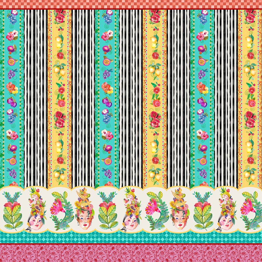 Copa Flora Border Rainbow - Moda from Fort Worth Fabric Studio