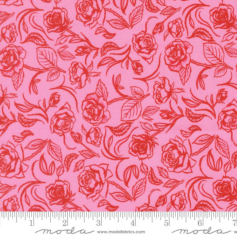 Copa Flora Roses Pink - Moda from Fort Worth Fabric Studio
