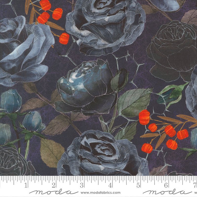 Coven Roses Midnight - Moda from Fort Worth Fabric Studio