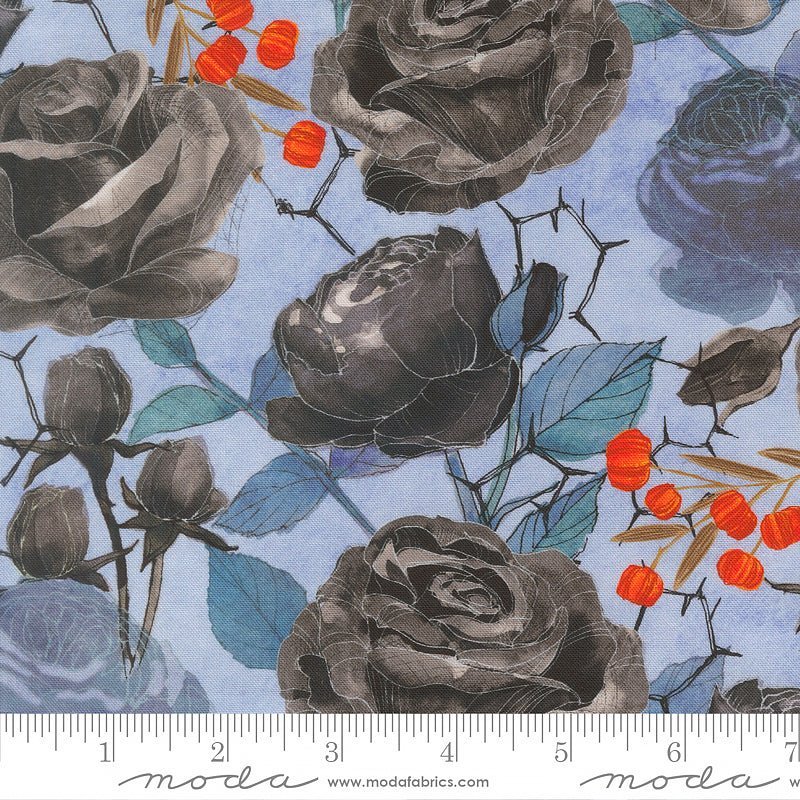 Coven Roses Sky – Remnant 10″ × 44″ - Moda from Fort Worth Fabric Studio