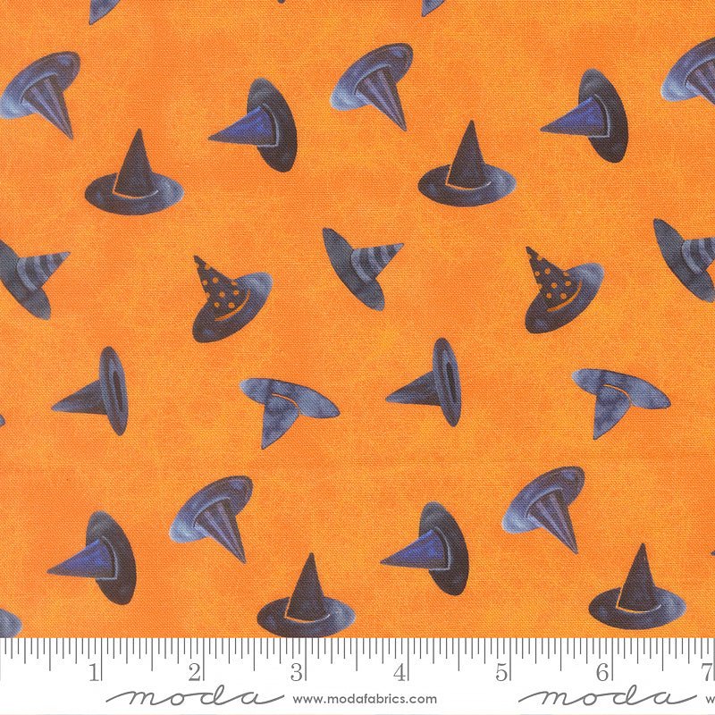 Coven Witch Hats Pumpkin - Moda from Fort Worth Fabric Studio