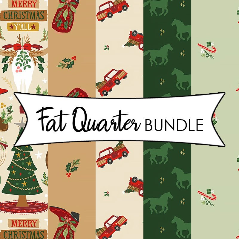 Cowboy Christmas Fat Quarter Bundle - Timeless Treasures from Fort Worth Fabric Studio
