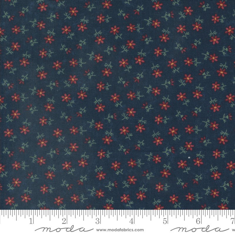 Daisy Lane Daisy Florals Bluebell - Moda from Fort Worth Fabric Studio