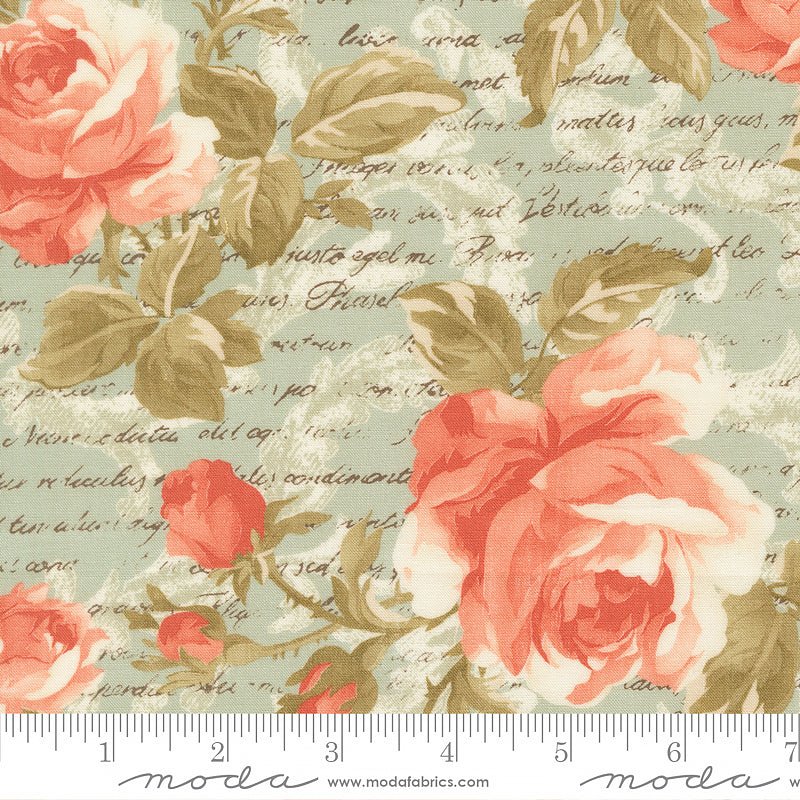 Dearly Beloved Romance Florals Mist - Moda from Fort Worth Fabric Studio