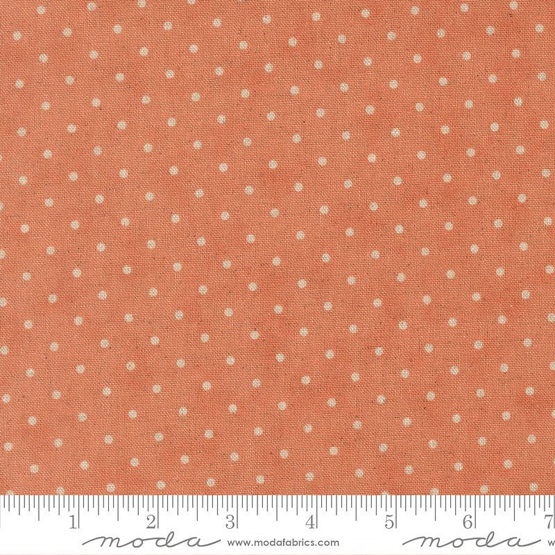 Dearly Beloved Veil Dots Mochi Linen Rose - Moda from Fort Worth Fabric Studio