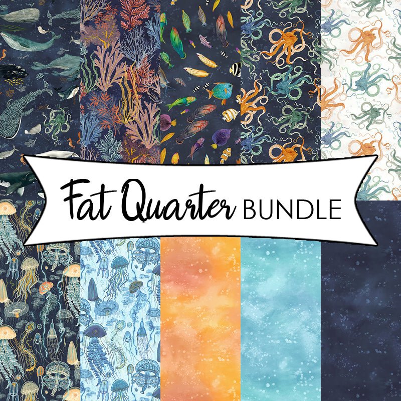 Deep Blue Fat Quarter Bundle - Windham from Fort Worth Fabric Studio