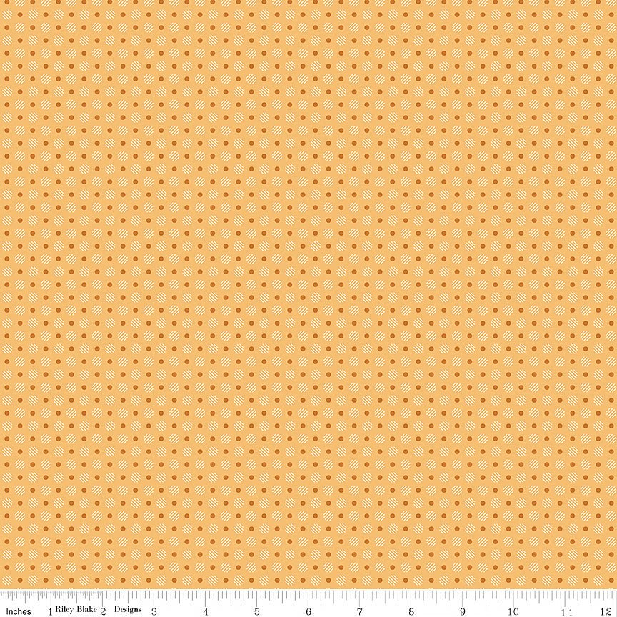 Denim & Daisy Polka Dots Daisy - Riley Blake from Fort Worth Fabric Studio
