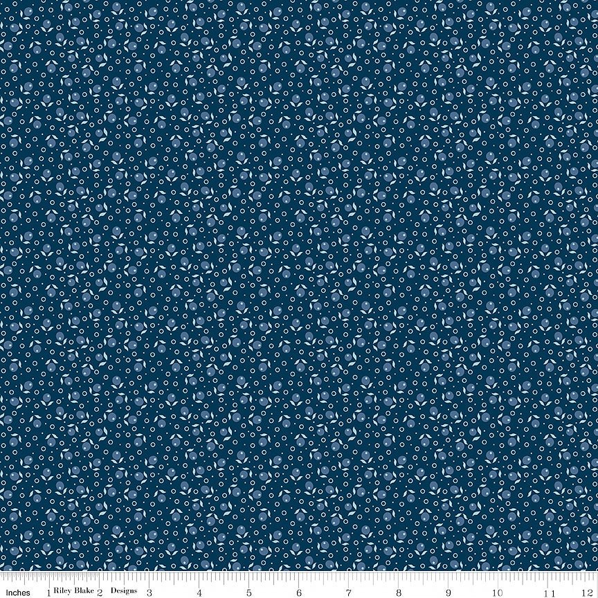 Denim & Daisy Suzanne Oxford Blue - Riley Blake from Fort Worth Fabric Studio